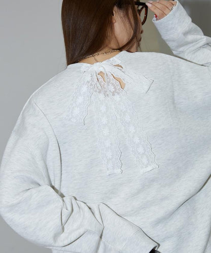 蕾絲蝴蝶結衛衣