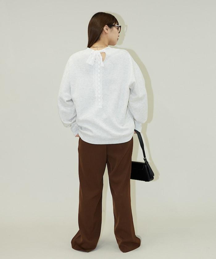 蕾絲蝴蝶結衛衣