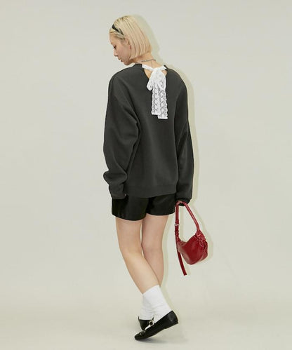 蕾絲蝴蝶結衛衣