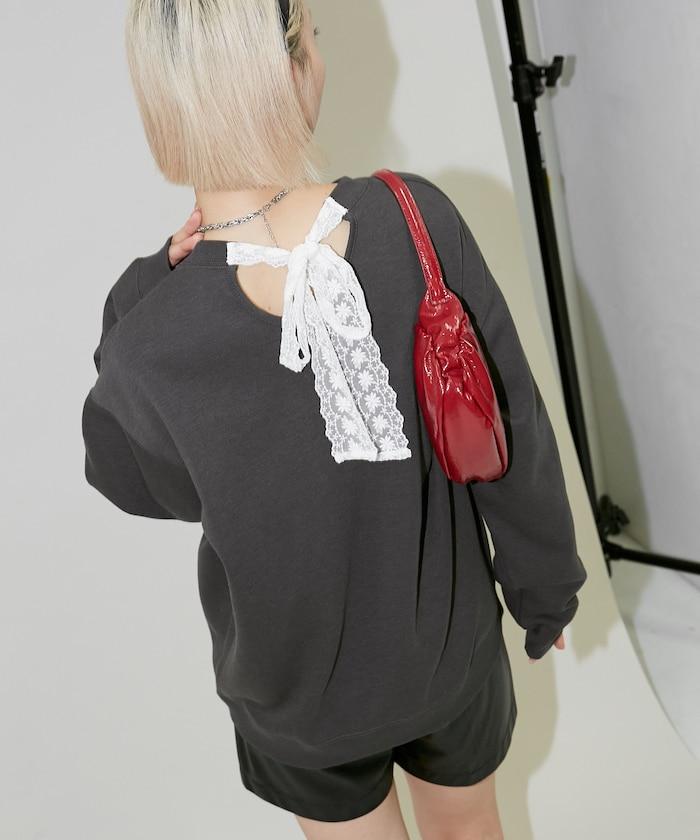 蕾絲蝴蝶結衛衣