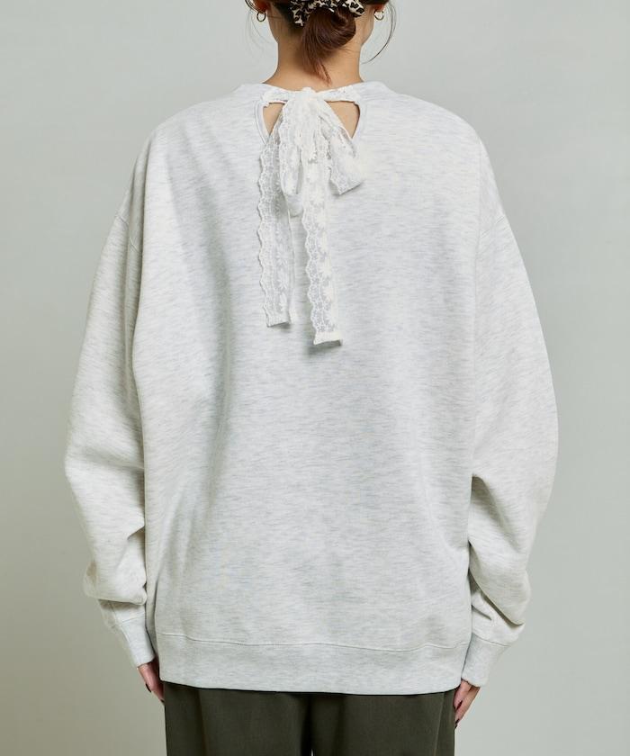 蕾絲蝴蝶結衛衣