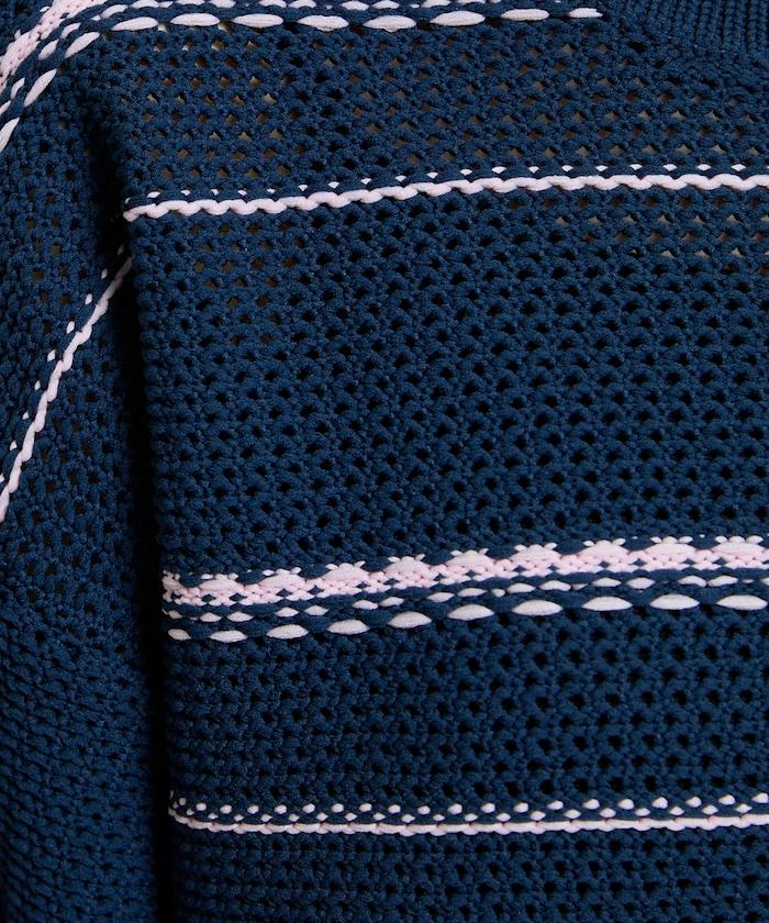 條紋針織套頭衫