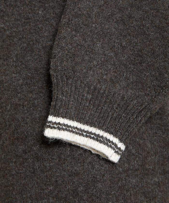 條紋翻領針織衫