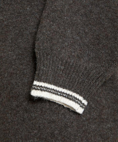 條紋翻領針織衫