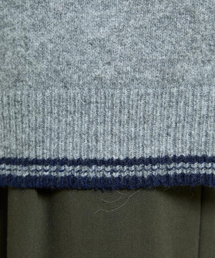 條紋翻領針織衫