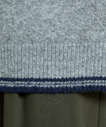 條紋翻領針織衫