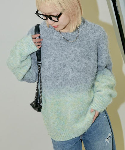 漸變針織衫