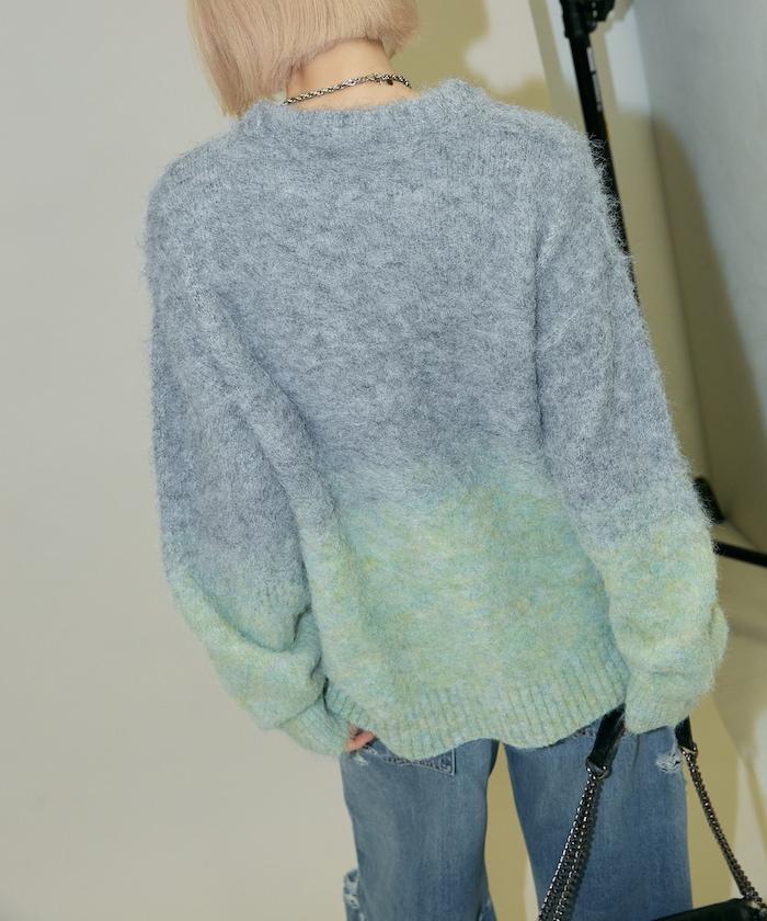 漸變針織衫