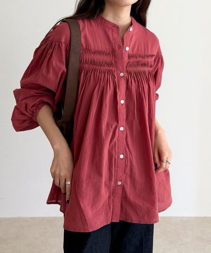 【GEVACO/ゲバコ】褶皺裝飾襯衫