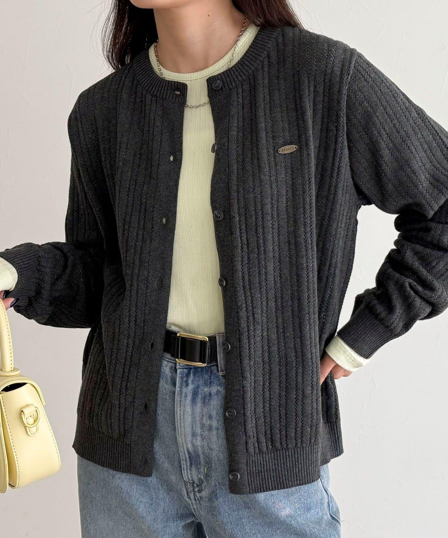 【GEVACO/ゲバコ】帶內搭T恤開衫