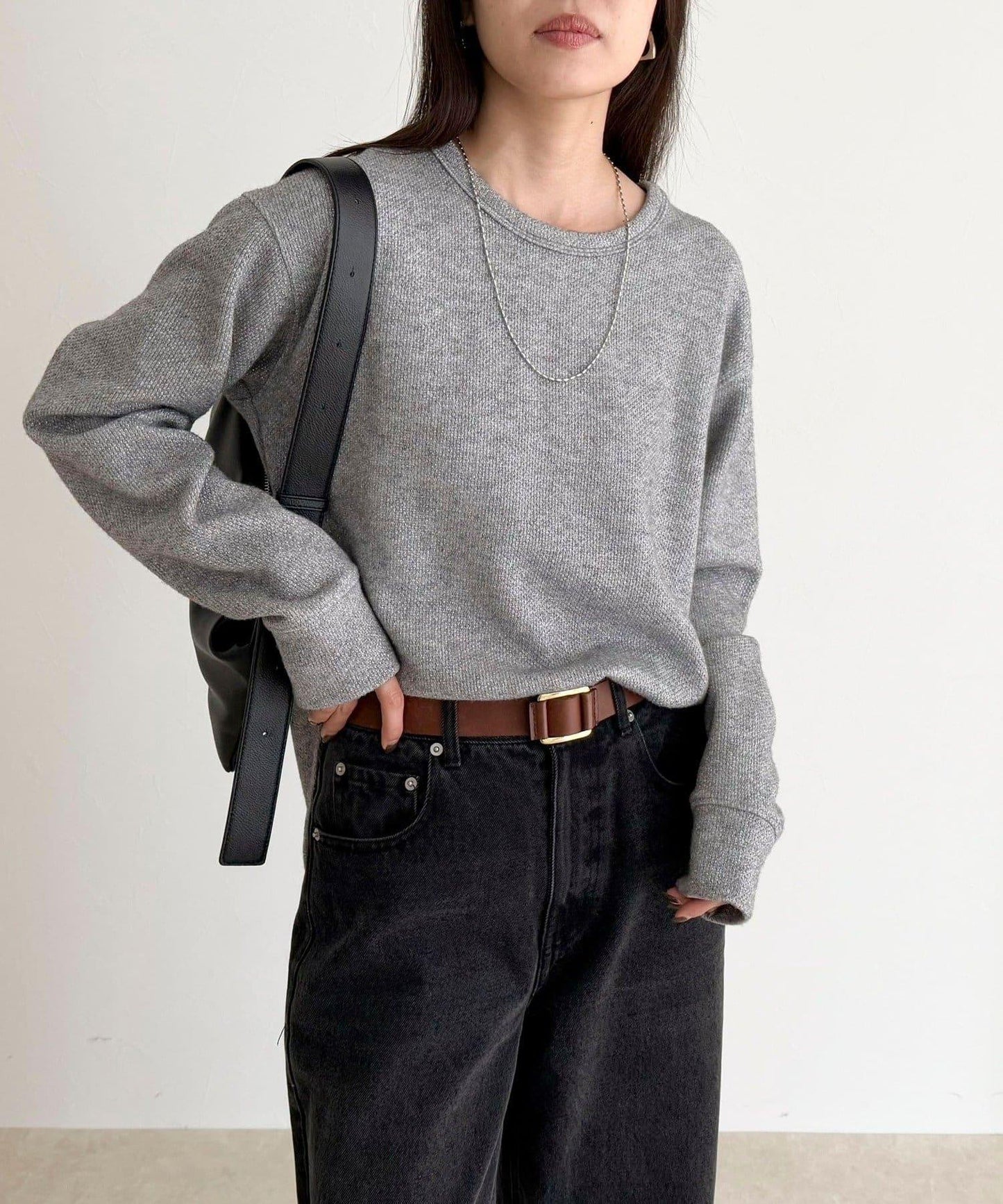 2WAY亨利領亮絲套頭衫