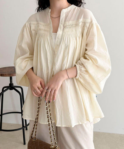 【GEVACO/ゲバコ】褶皺裝飾襯衫