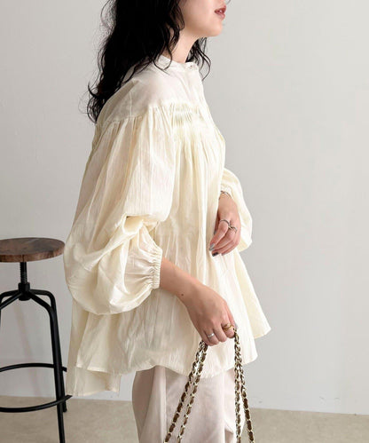 【GEVACO/ゲバコ】褶皺裝飾襯衫