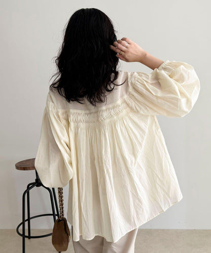 【GEVACO/ゲバコ】褶皺裝飾襯衫