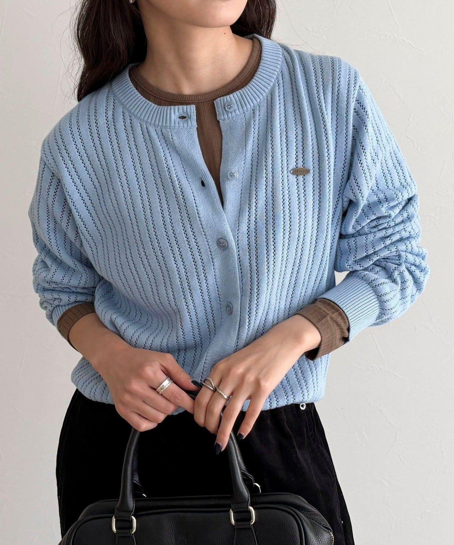 【GEVACO/ゲバコ】帶內搭T恤開衫