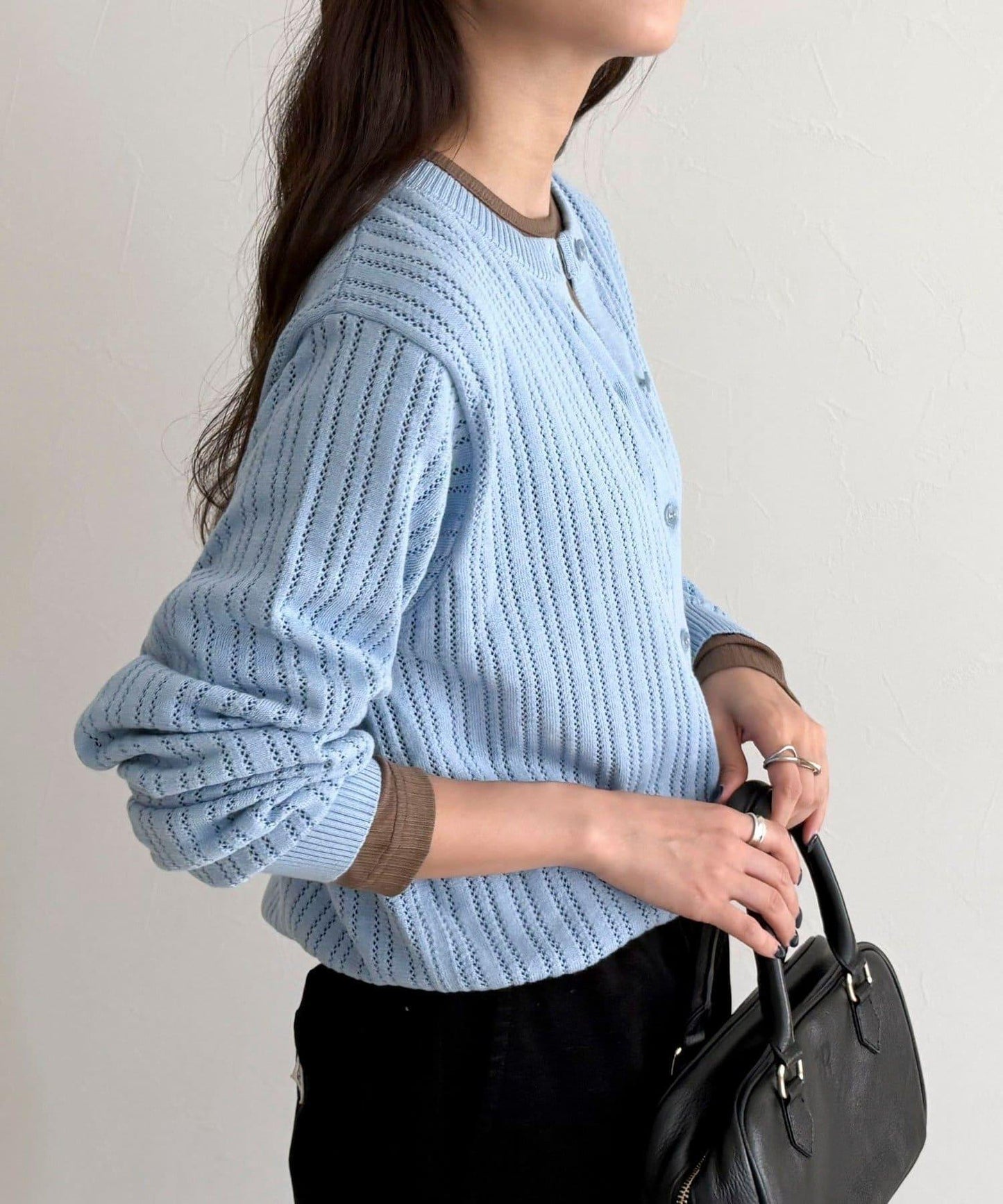 【GEVACO/ゲバコ】帶內搭T恤開衫