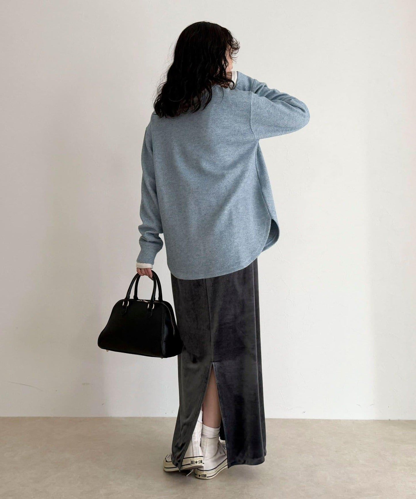 2WAY亨利領亮絲套頭衫