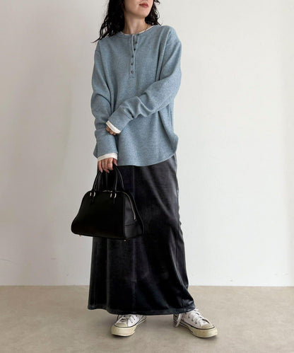 2WAY亨利領亮絲套頭衫