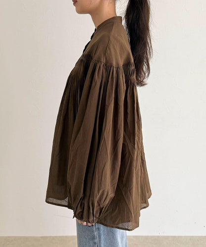 【GEVACO/ゲバコ】褶皺裝飾襯衫
