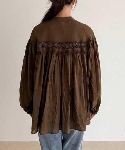 【GEVACO/ゲバコ】褶皺裝飾襯衫