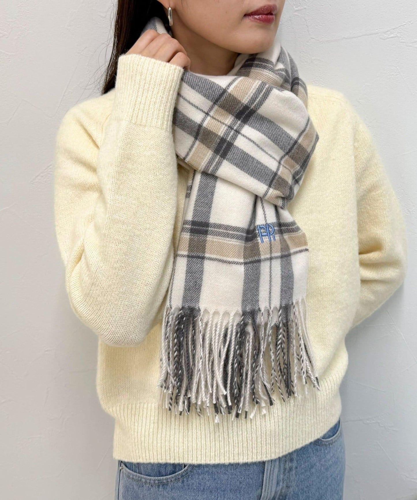 柔軟格紋圍巾