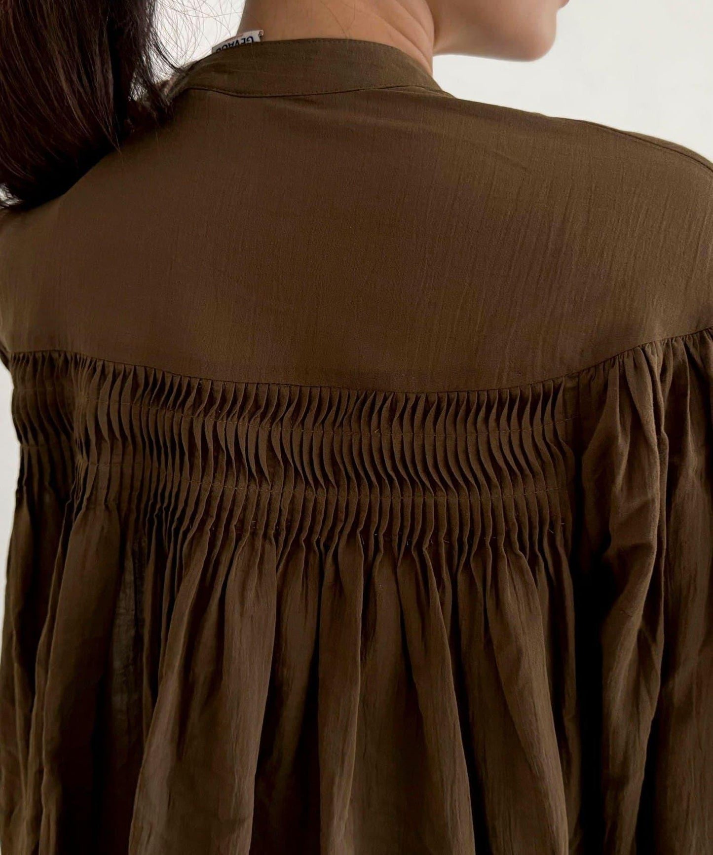 【GEVACO/ゲバコ】褶皺裝飾襯衫