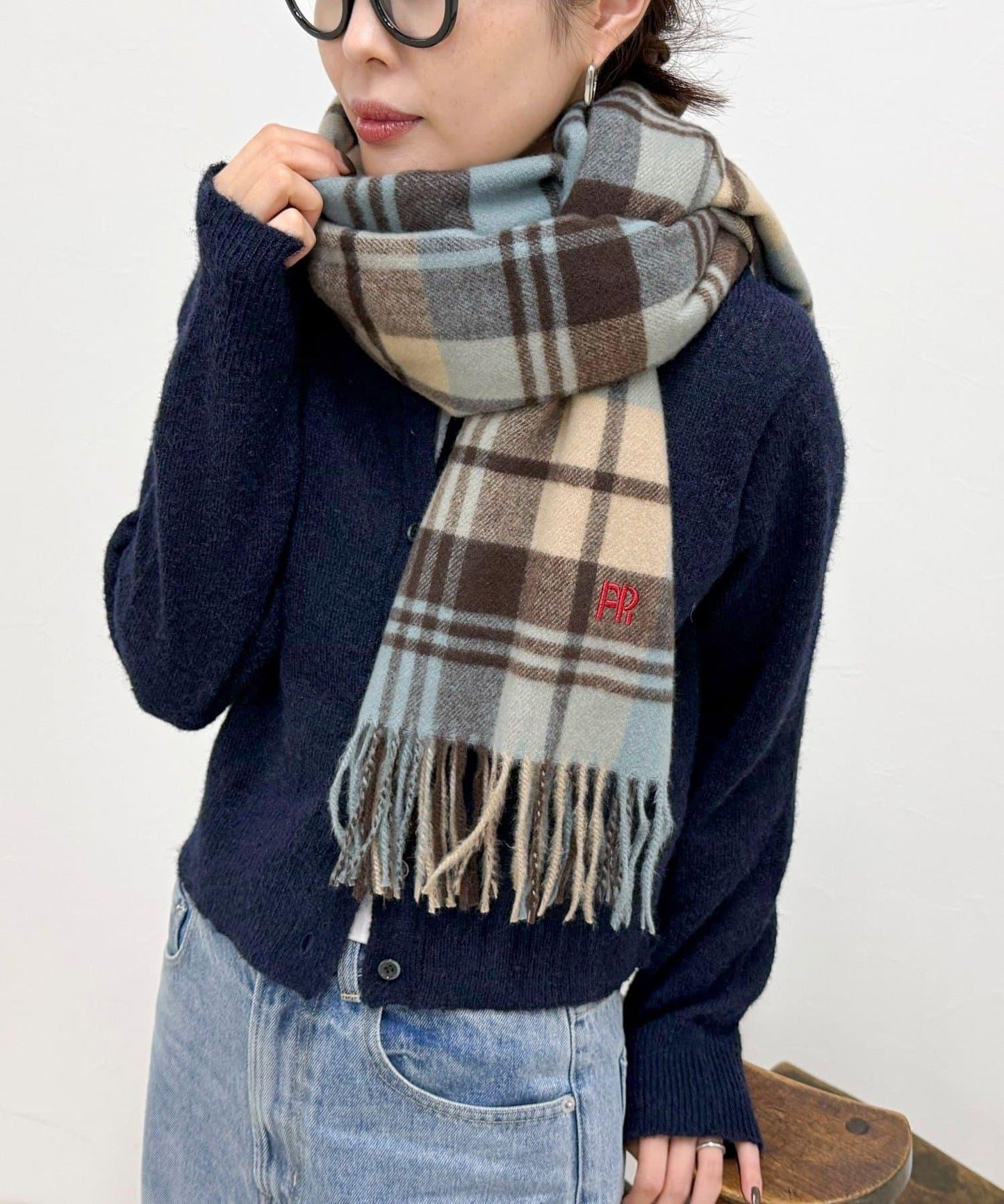 柔軟格紋圍巾