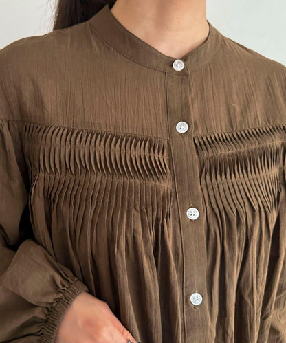 【GEVACO/ゲバコ】褶皺裝飾襯衫