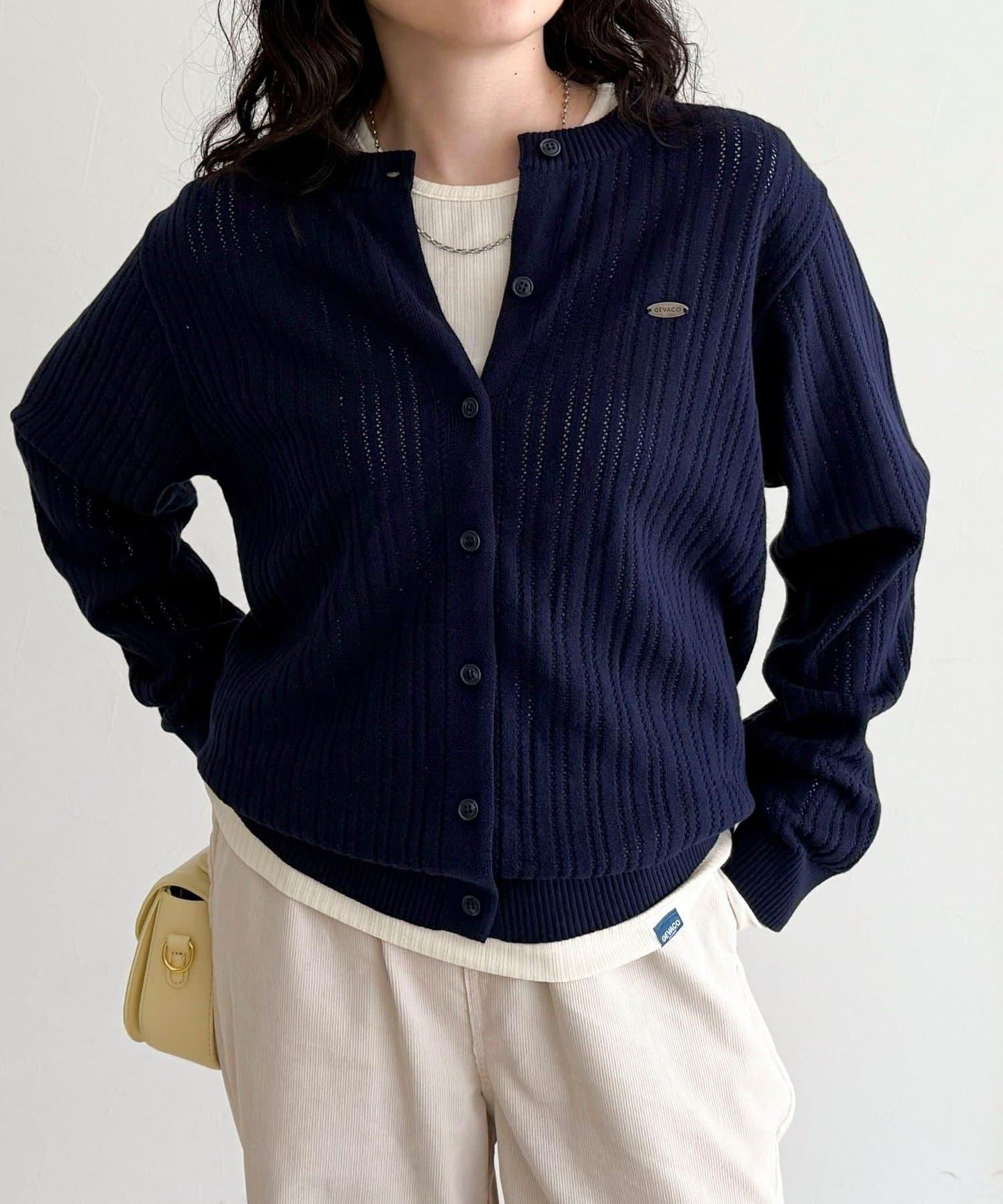 【GEVACO/ゲバコ】帶內搭T恤開衫