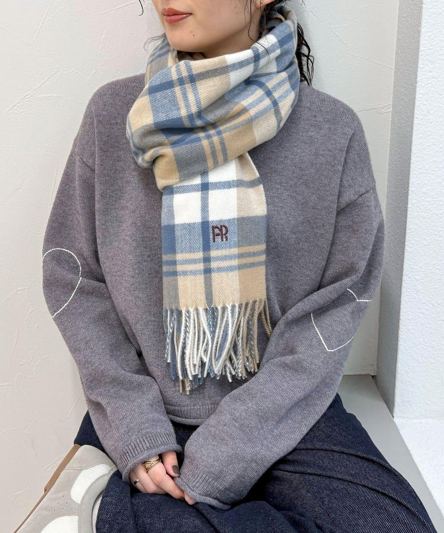柔軟格紋圍巾