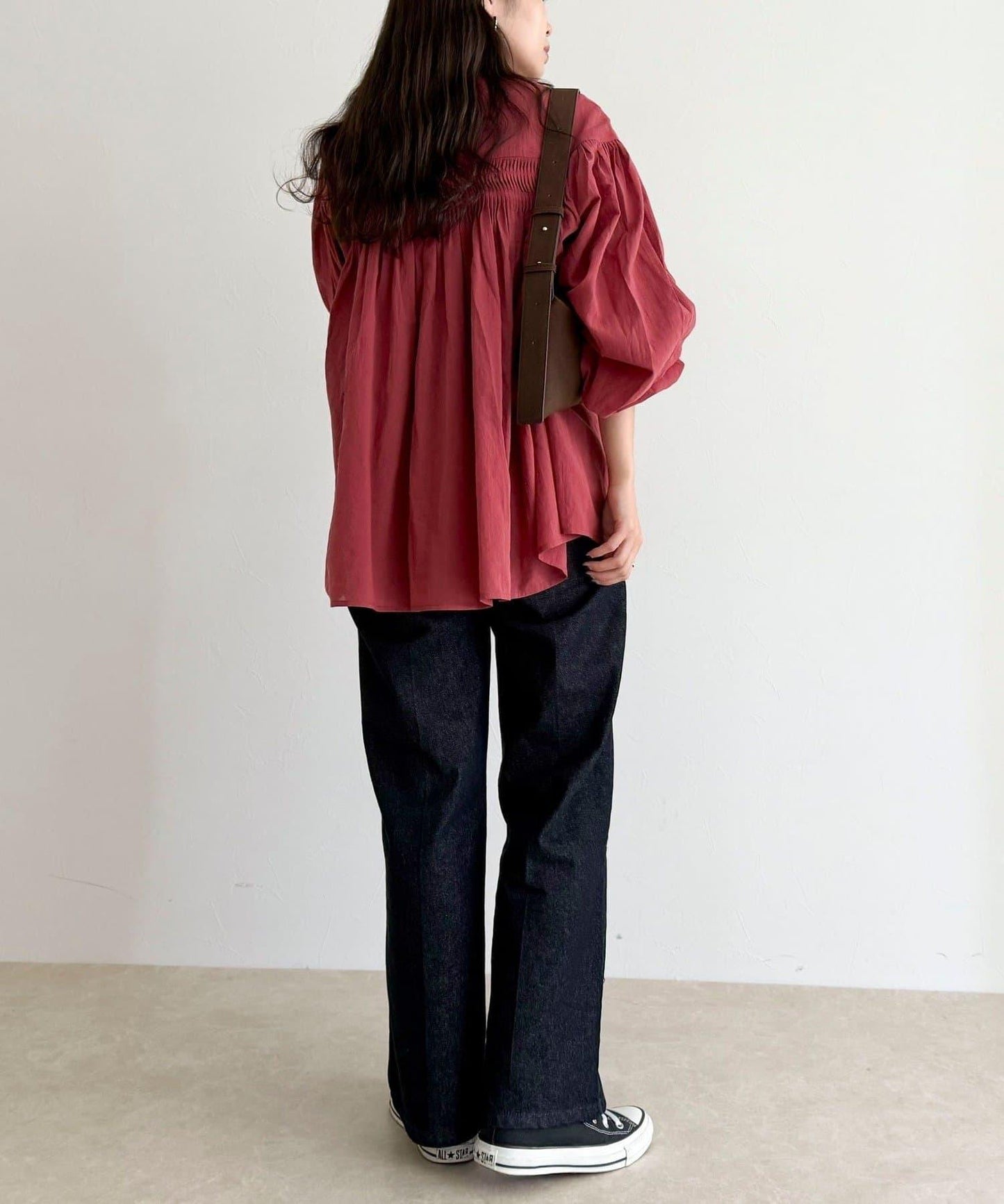 【GEVACO/ゲバコ】褶皺裝飾襯衫