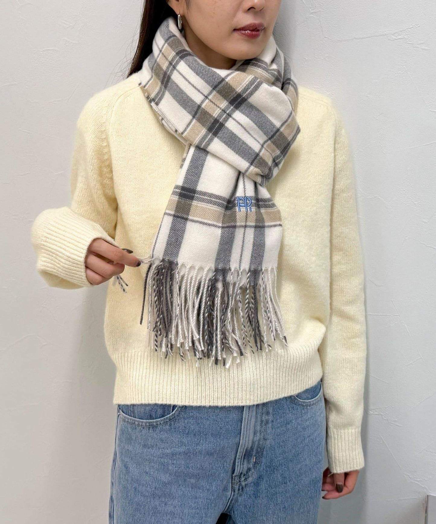 柔軟格紋圍巾