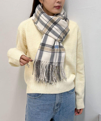 柔軟格紋圍巾