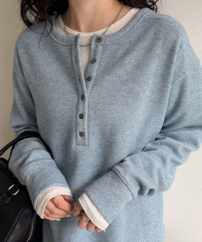 2WAY亨利領亮絲套頭衫