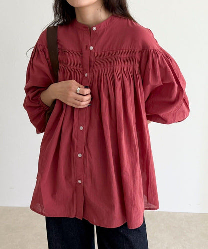 【GEVACO/ゲバコ】褶皺裝飾襯衫