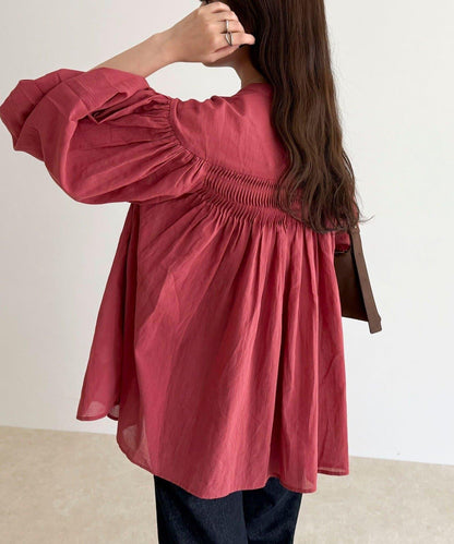 【GEVACO/ゲバコ】褶皺裝飾襯衫