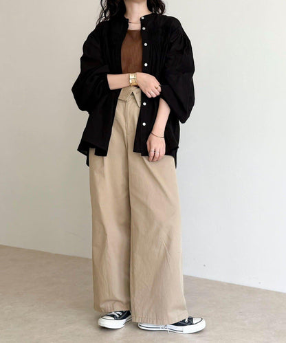 【GEVACO/ゲバコ】褶皺裝飾襯衫