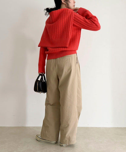 FR刺繡麻花紋理POLO領針織套頭衫