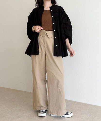 【GEVACO/ゲバコ】褶皺裝飾襯衫