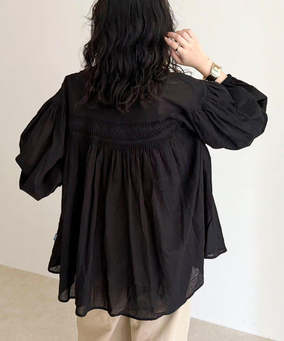 【GEVACO/ゲバコ】褶皺裝飾襯衫