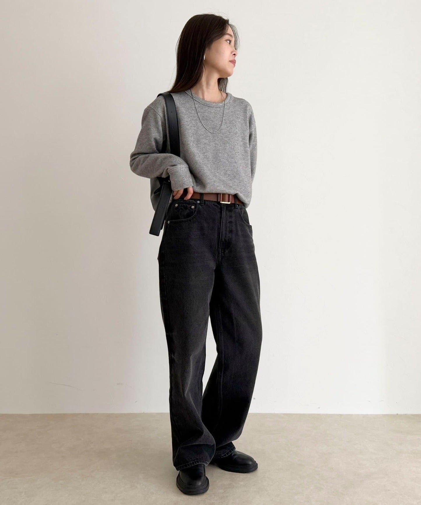 2WAY亨利領亮絲套頭衫