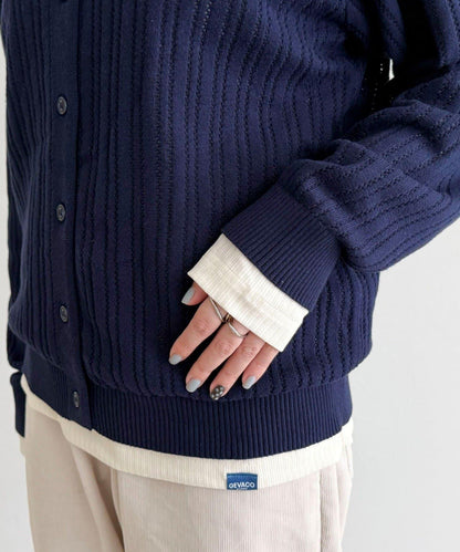 【GEVACO/ゲバコ】帶內搭T恤開衫