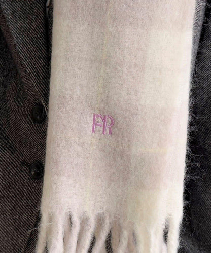 輕盈粗花呢格紋圍巾45