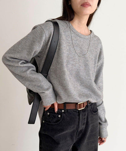 2WAY亨利領亮絲套頭衫