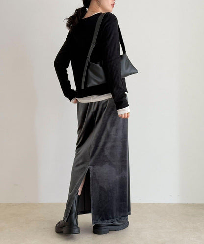 愛心刺繡亨利領羅紋套頭衫