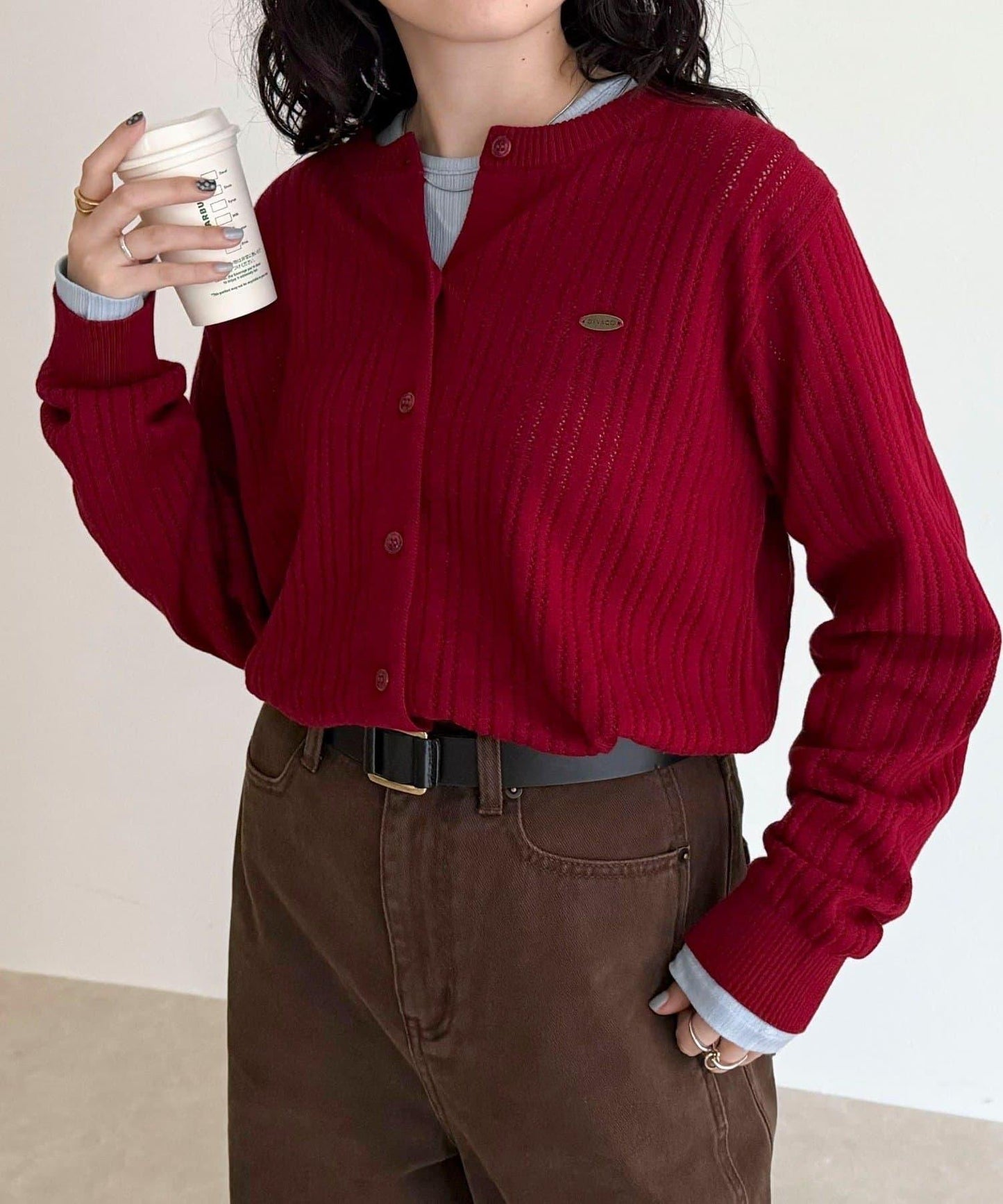 【GEVACO/ゲバコ】帶內搭T恤開衫