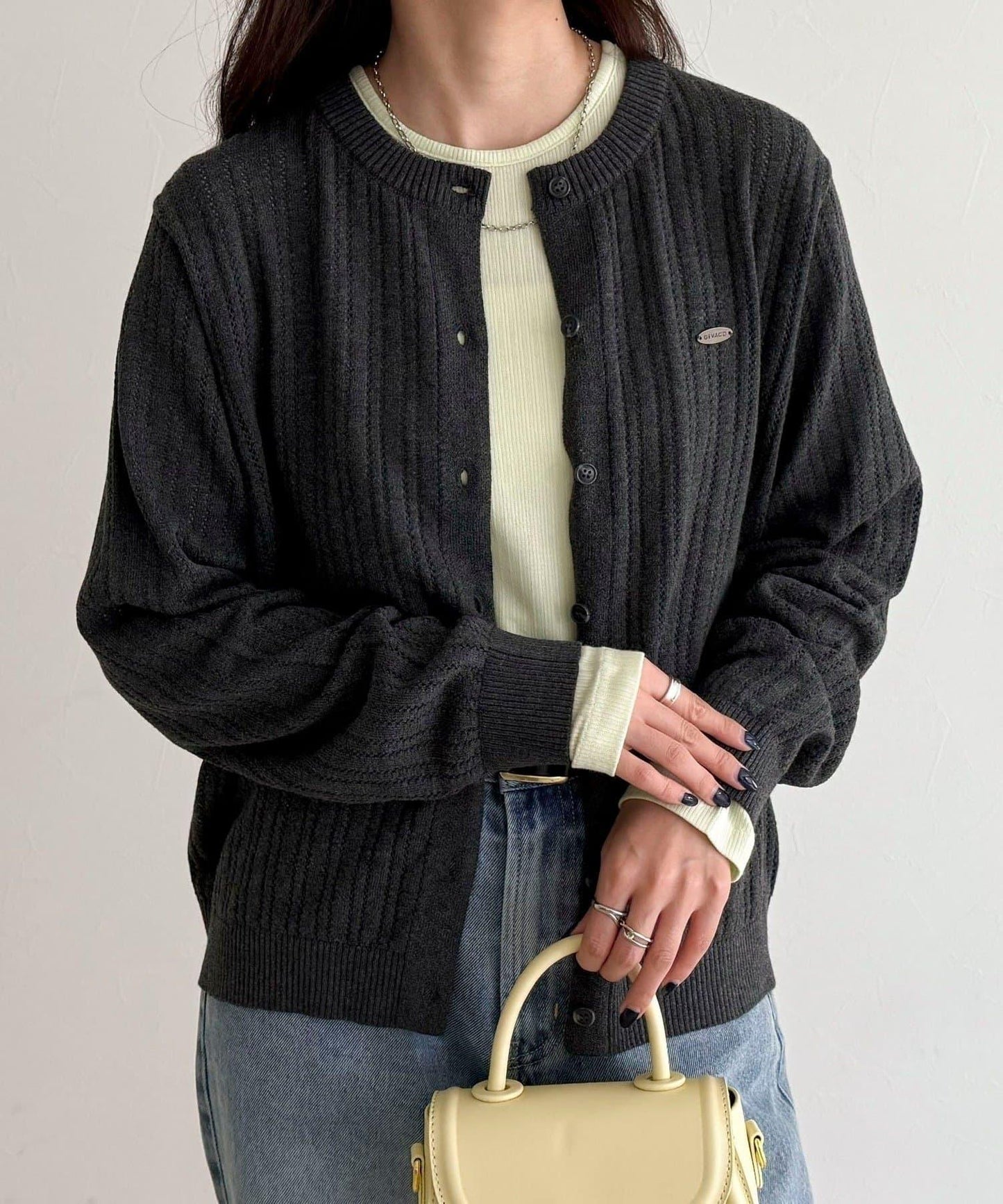 【GEVACO/ゲバコ】帶內搭T恤開衫