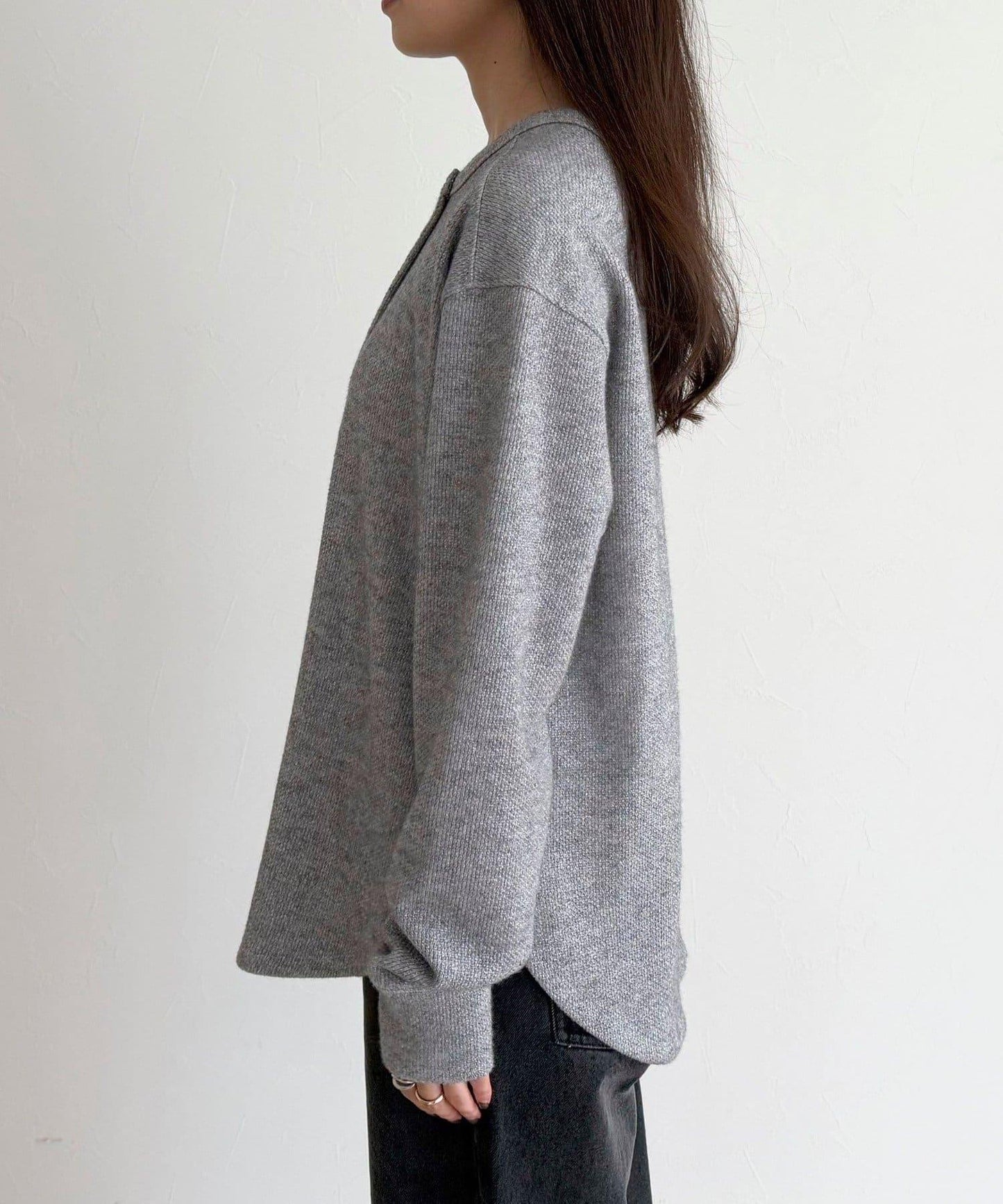 2WAY亨利領亮絲套頭衫