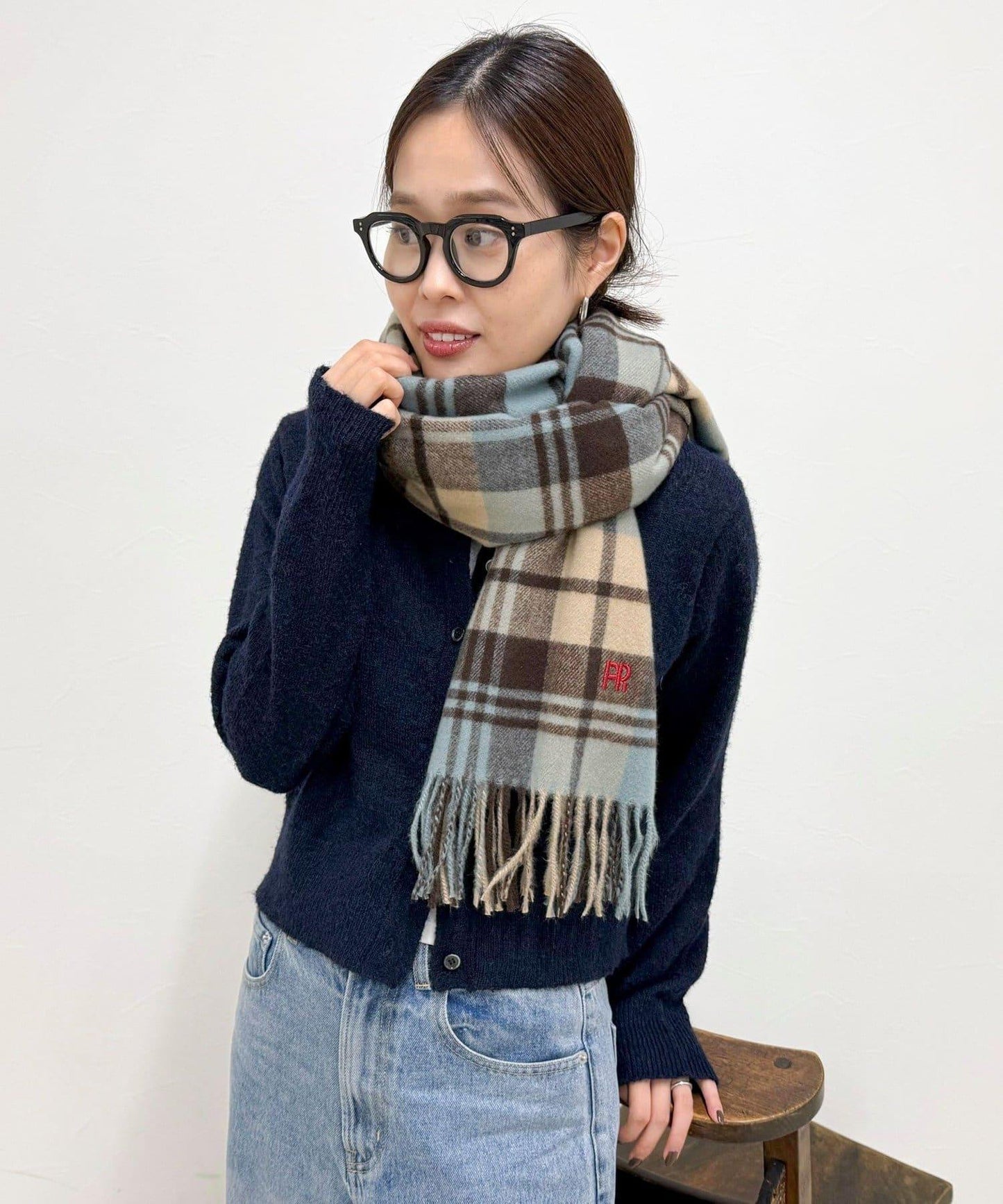 柔軟格紋圍巾