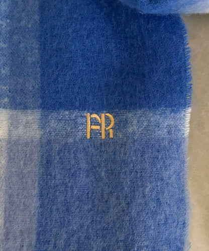 輕盈粗花呢格紋圍巾45